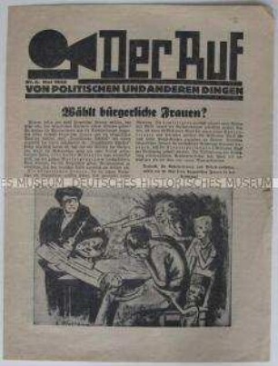 Lokales Mitteilungsblatt der SPD Leipzig "Der Ruf" überwiegend für und über Frauen