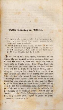 Predigten, 1. Predigten auf alle Sonntage des katholischen Kirchenjahres