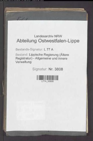 Lippische Hagel-Assekuranz-Sozietät (Hagelversicherungsgesellschaft), Bd. 1