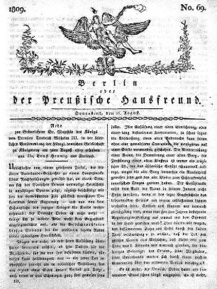 No. 69., 26. August 1809