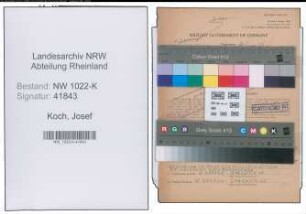 Entnazifizierung Josef Koch , geb. 19.01.1911 (Arzt)