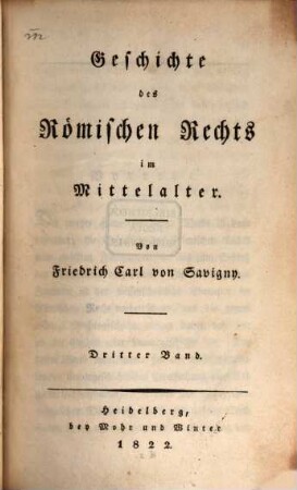 Geschichte des Römischen Rechts im Mittelalter, 3
