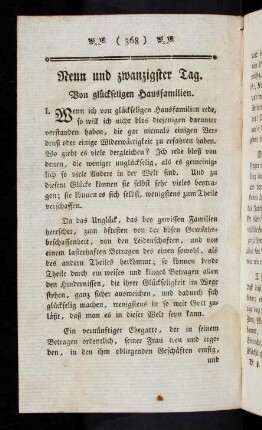 368-372, Neun und zwanzigster Tag. Von glückseligen Hausfamilien