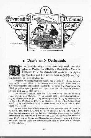 Lebensmittelpreise. Verbrauch. Löhne.