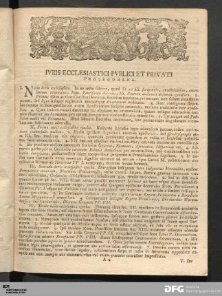 Ivris Ecclesiastici Pvblici Et Privati Prolegomena.