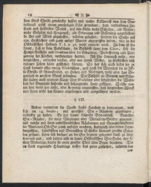 § VII. [Ob von gewissen See-Räubern]