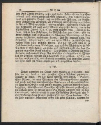 § VII. [Ob von gewissen See-Räubern]
