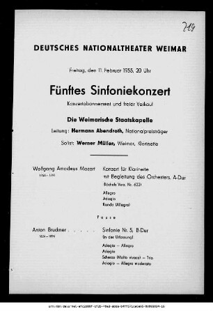 Fünftes Sinfoniekonzert