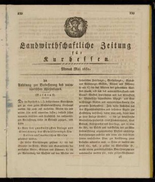 Monat Mai 1831