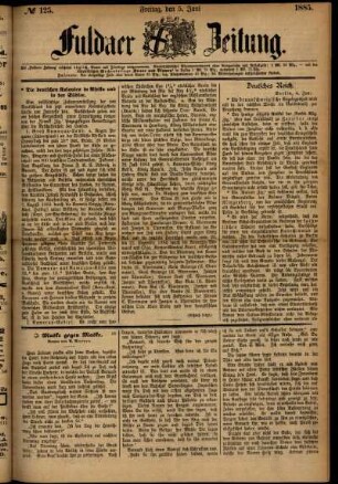 Ausgabe vom Freitag, den 05. Juni 1885.