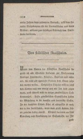 Von städtischen Realschulen