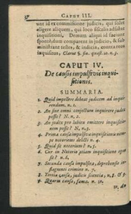Caput IV. De causis impulsivis inquisitionis.