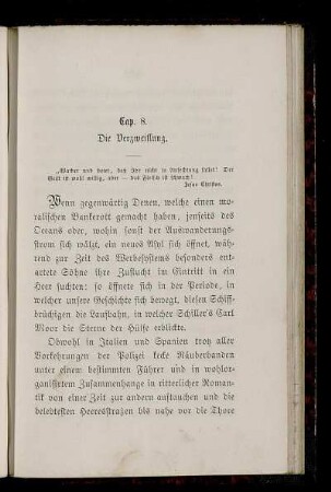 Cap. 8. Die Verzweiflung