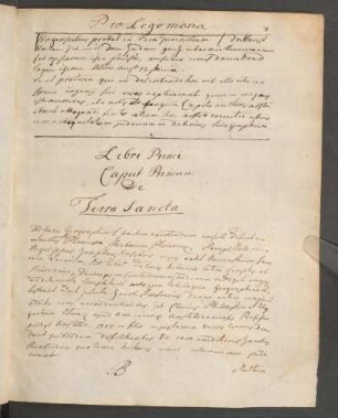 Libri Primi. Caput Primum De Terra Sancta