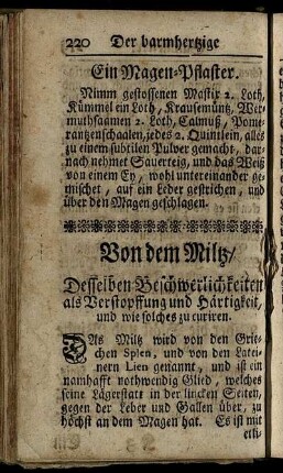 Von dem Miltz [...] - Von der Schwind-Sucht oder Lungen-Sucht