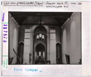 Les-Aix-d'Angillon: Pfarrkirche Saint-Germain, Inneres nach Osten von der Westempore aus