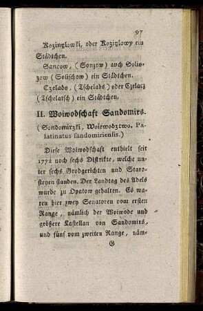 II. Woiwodschaft Sandomirs.