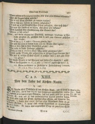 Cap. XIIII. [i.e. XIV] Von dem Laster des Kirchen-Raubs.