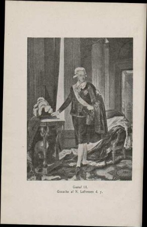 Gustaf III. Gouache af N. Lafrensen d. y.