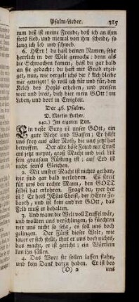 315-326, Ein veste Burg ist unser Gott...