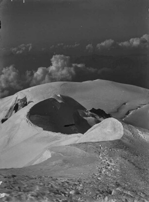 Gripfelgrat des Mont Blanc : Blick entlang des Gipfelgrates des Mont Blanc