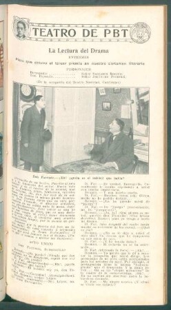 La lectura del drama - Entremés : Teatro de PBT