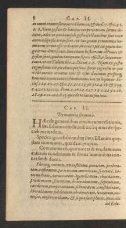 Cap. II. De materia sermonis.