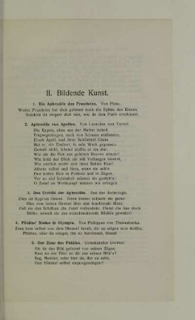 II. Bildende Kunst