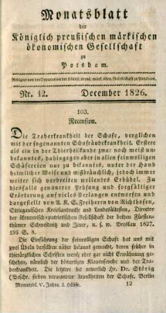Nr. 12. December 1826.
