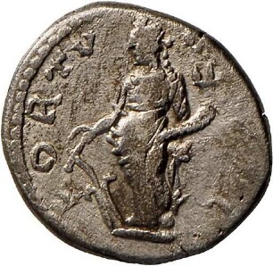 Denar des Septimius Severus mit Darstellung der Fortuna