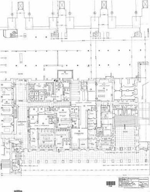 Stuttgart Hbf: EG zw.Mitteleingang-Kleine Schalterhalle Grundriss Straßenhöhe Arkadenbau
