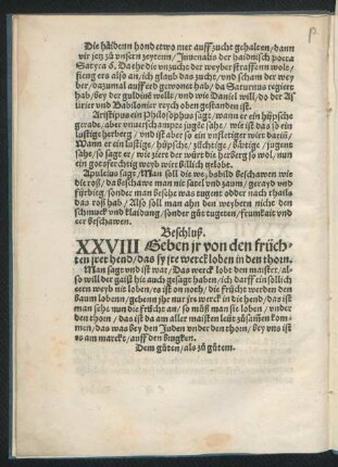 Beschluß. XXVIII