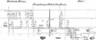Plochingen: Nebengeb.Bf's-Umbau Niederdruckdampfheiz Heizungsanlage (Schema)