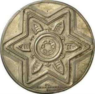 Medaille mit Festungsgrundrissen, entworfen von Georg Bernhard Bilfinger