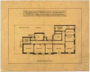 Billing, Hermann; Karlsruhe, Kriegsstr. 159 / Bunsenstr. 12; Doppelhaus L. Meess - Grundriss EG