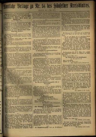 Zweite Ausgabe vom Samstag, den 05. Mai 1917.