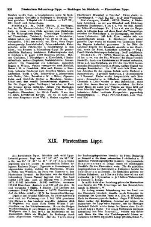 XIX. Fürstenthum Lippe