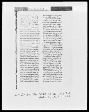 Sentenzensammlung Deus summe — Initiale D (eus), Folio 4 recto