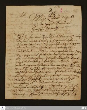 Brief von Anna Hedwig Köppe an August Hermann Francke.