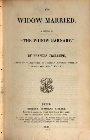 The widow married