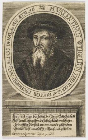 Bildnis des Valentinus Weigelius