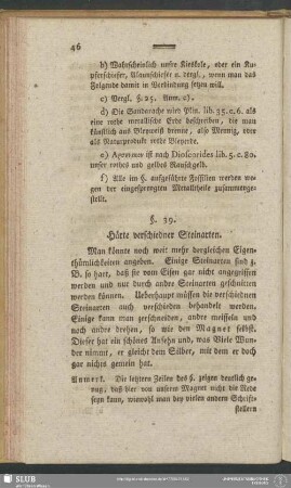 §. 39. Härte verschiedner Steinarten