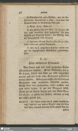 §. 39. Härte verschiedner Steinarten