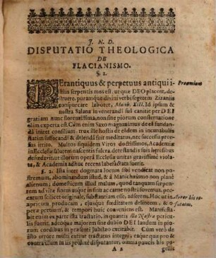 Exercitatio Academica I. De Flacianismo