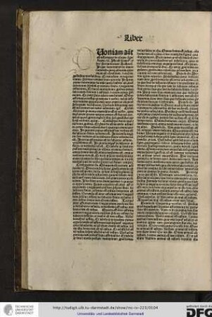 Quoniam autem est affirmatio de aliquo significans etc.