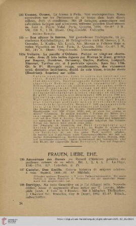 Frauen, Liebe, Ehe (Nr. 186-206)