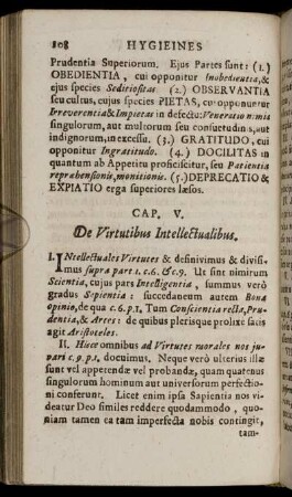 Cap. V. De Virtutibus Intellectualibus