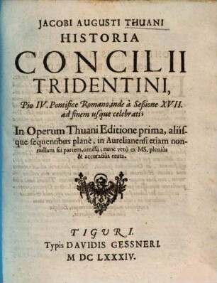 Historia concilii Tridentini