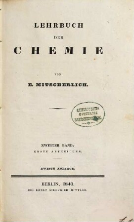 Lehrbuch der Chemie, 2,1. Die Metalle ; Abth. 1