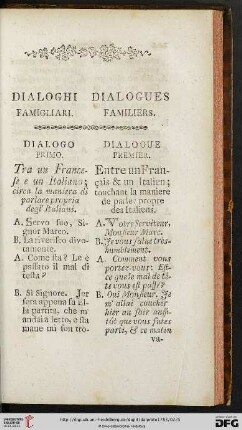 Dialoghi famigliari / Dialogues familiers